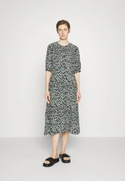 Marimekko Absidi Tuulahdus Dress - Jurk - Black/Green/Off-White