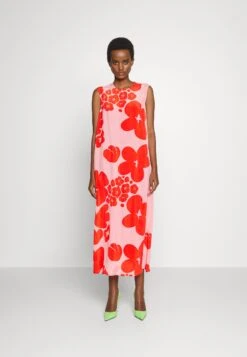 Marimekko Migot Kevättalkoot Cupro Dress - Jurk - Pink/Red