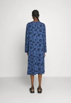 Marimekko Tienoo Unikko Jersey Dress - Jerseyjurk - Blue, Dark Blue -Marimekko Winkel 069cae25c6dc4ef38bf582e634a72e99
