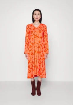 Marimekko Emmakaisa Dress - Maxi-Jurk - Red/Orange