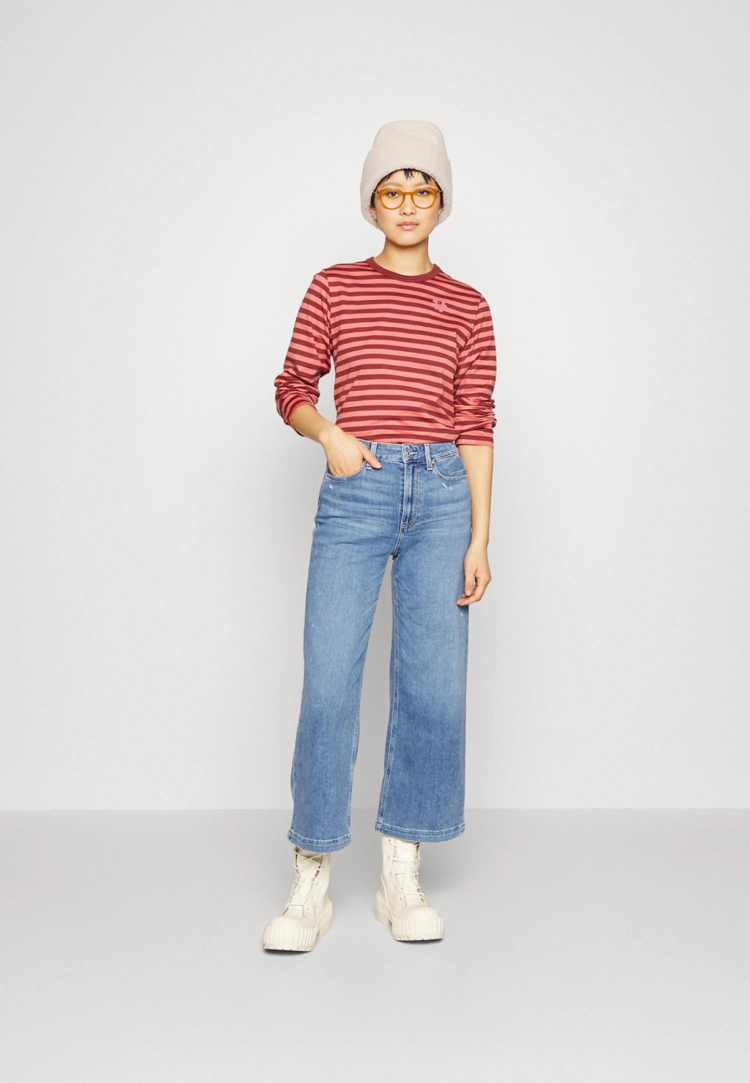 Marimekko Tasaraita- Longsleeve - Dark Red/Pink 2 Marimekko Tasaraita- Longsleeve - Dark Red/Pink - Afbeelding 2