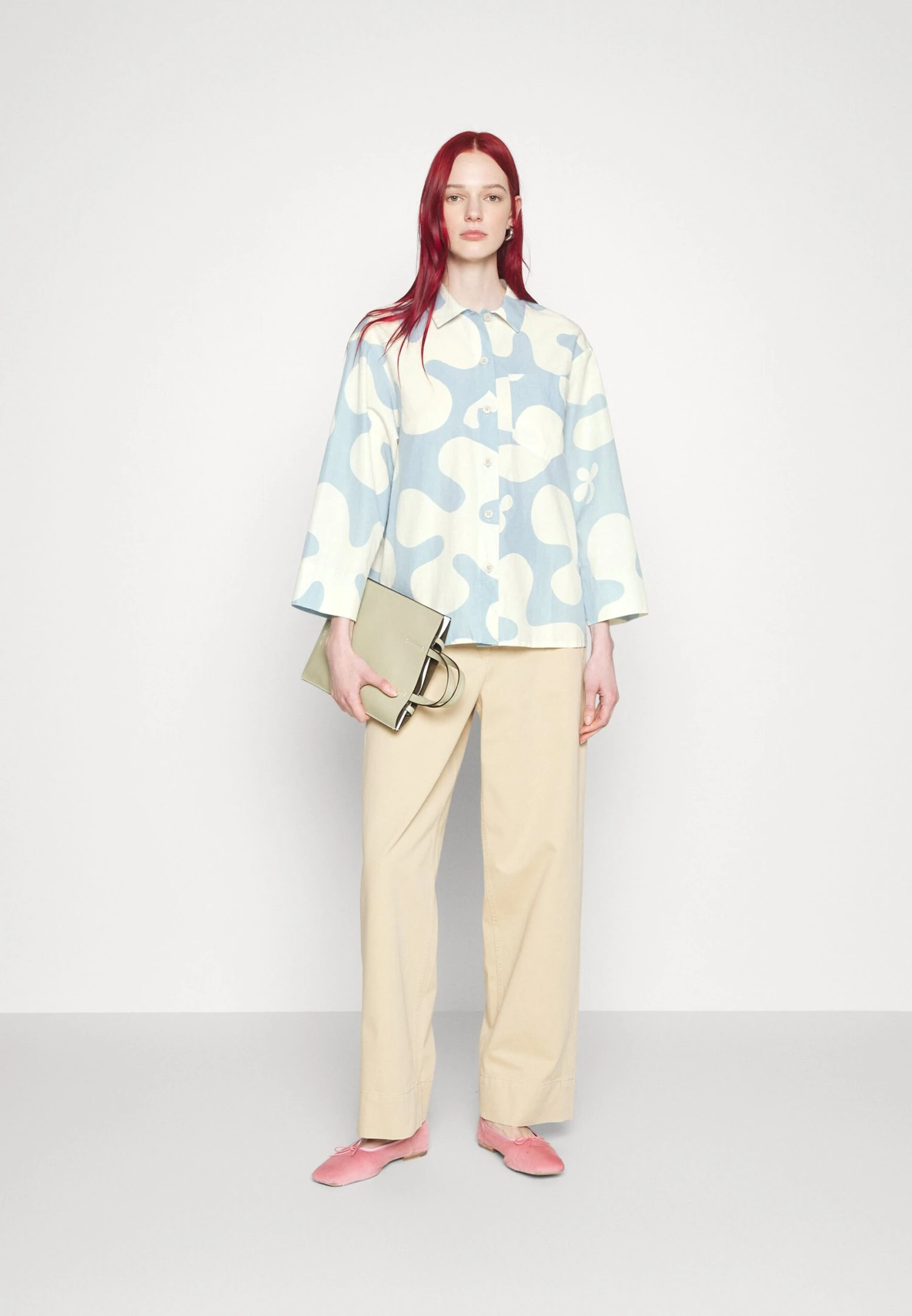 Marimekko Hilba Pulloposti- Overhemdblouse - Light Indigo, Off-White 5 Marimekko Hilba Pulloposti- Overhemdblouse - Light Indigo, Off-White - Afbeelding 5