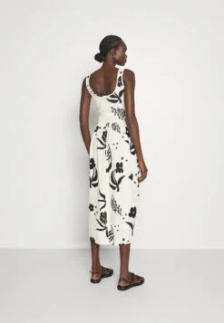 Marimekko Dreija Herbaario Dress - Jerseyjurk - Offwhite/Black -Marimekko Winkel 19fc57967e1a479ea6b1981e63654a65