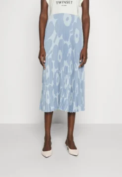 Marimekko Kyllikki Unikko Plissee Skirt - Plooirok - Light Blue/Blue