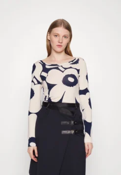 Marimekko Liaani Unikko- Longsleeve - Dark Blue/Grey