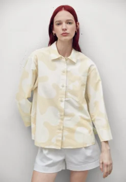 Marimekko Hilba Pulloposti Overshirt - Blouse - Sand/Off White