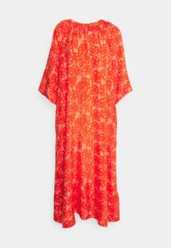 Marimekko Koboltti Rentukka Dress - Maxi-Jurk - Pink/Orange -Marimekko Winkel 4424a01da51a495795a833cc380d6694