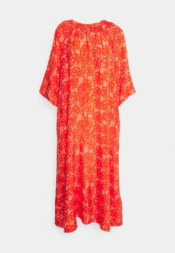 Marimekko Koboltti Rentukka Dress - Maxi-Jurk - Pink/Orange -Marimekko Winkel 4424a01da51a495795a833cc380d6694 scaled