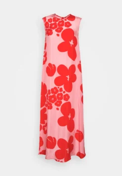 Marimekko Migot Kevättalkoot Cupro Dress - Jurk - Pink/Red -Marimekko Winkel 45059af6a5a5464f8468114981e10f92 scaled