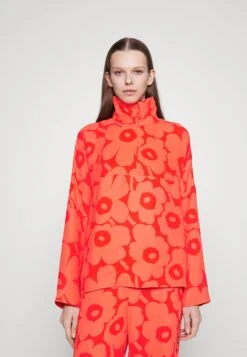 Marimekko Nelma Unikko- Blouse - Red, Orange