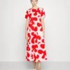 Marimekko Fenja Pulloposti Poplin Dress - Maxi-Jurk - Red