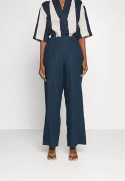 Marimekko Pavla Solid Trousers - Broek - Dark Navy