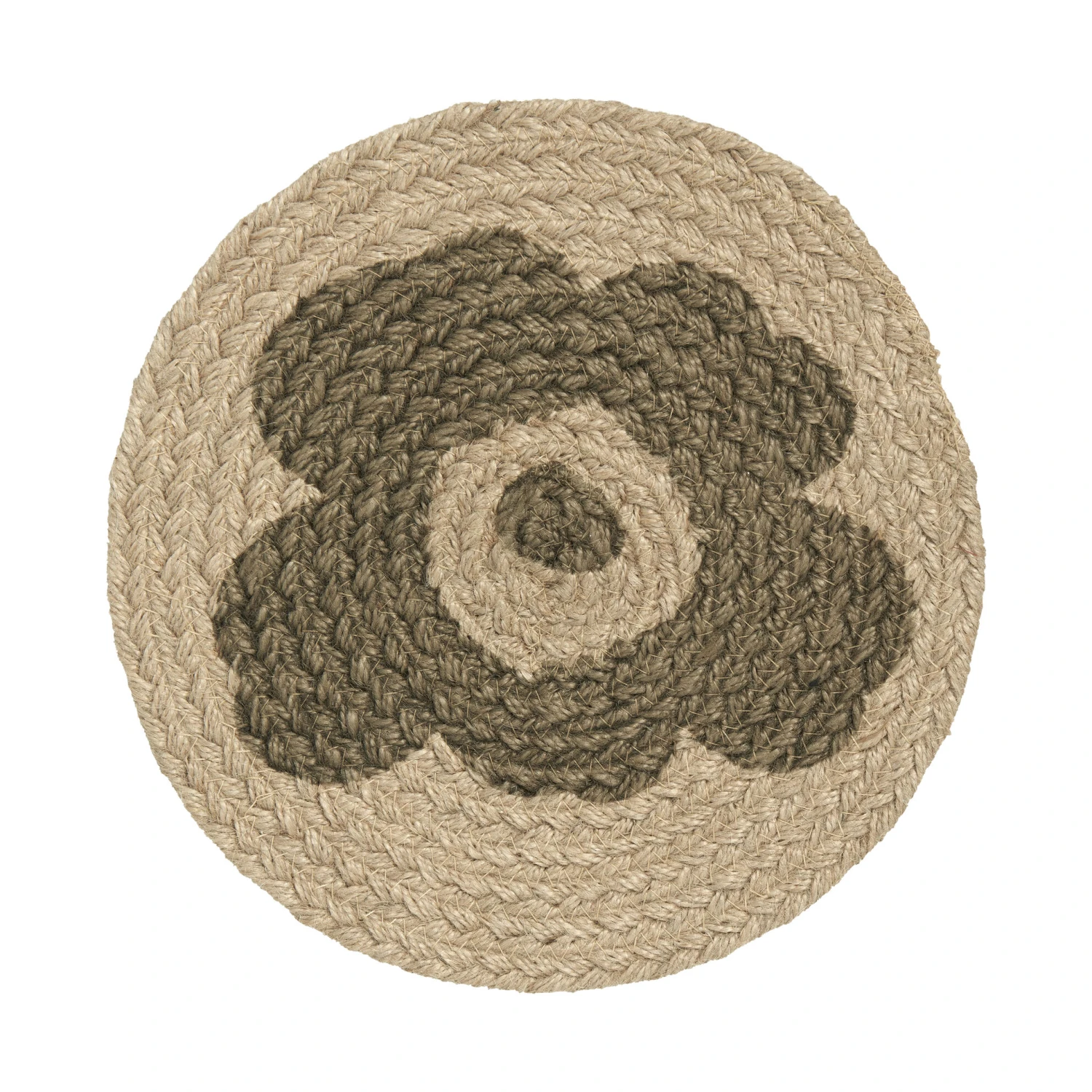 Marimekko Unikko Pannenlap Jute Ø25 Cm 1 Marimekko Unikko Pannenlap Jute Ø25 Cm