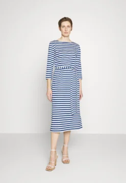 Marimekko Kioski Tasaraita Ilma Dress- Jerseyjurk - Blue/White