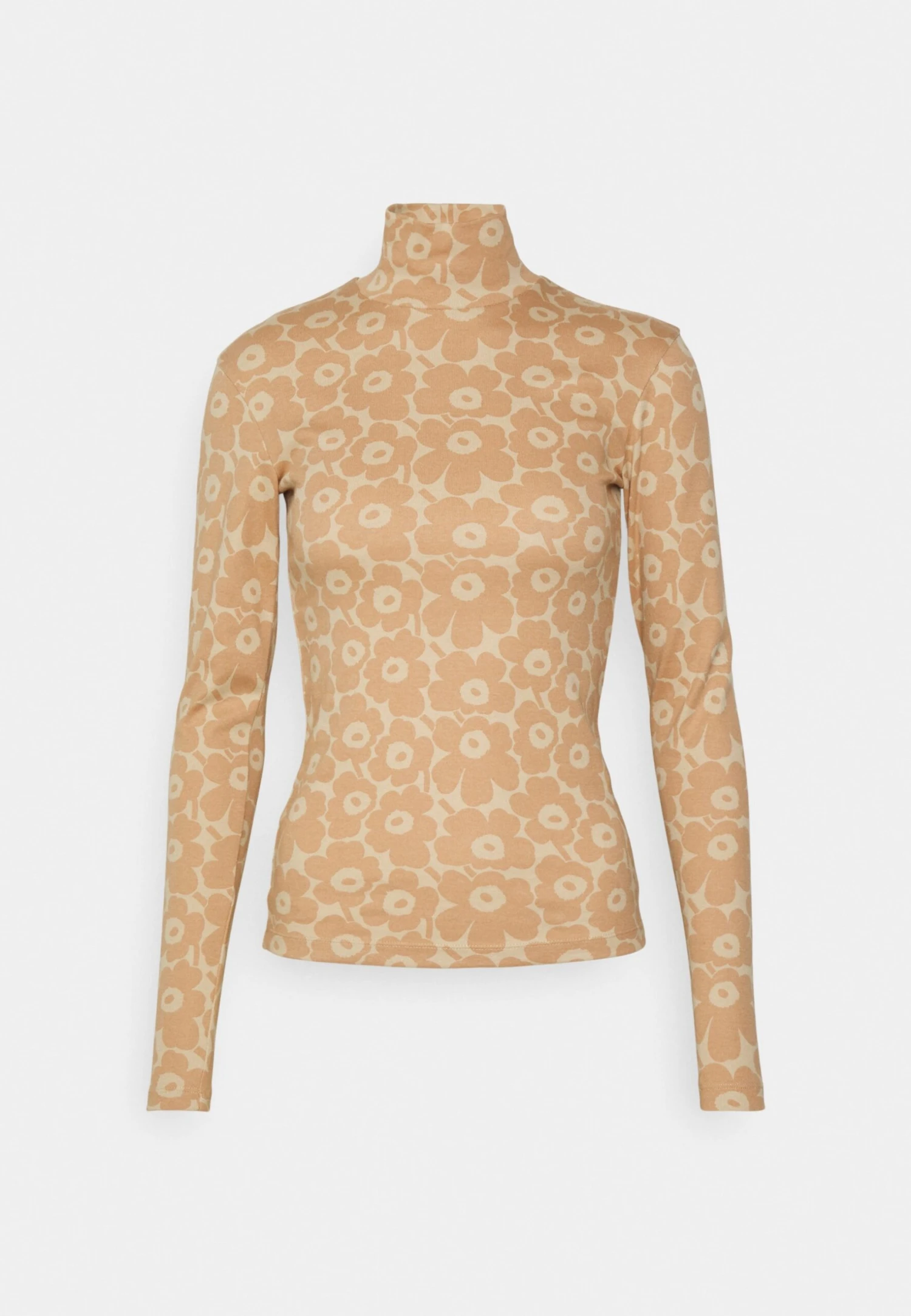Marimekko Pilke Unikko Turtleneck - Longsleeve - Beige/Brown 7 Marimekko Pilke Unikko Turtleneck - Longsleeve - Beige/Brown - Afbeelding 7