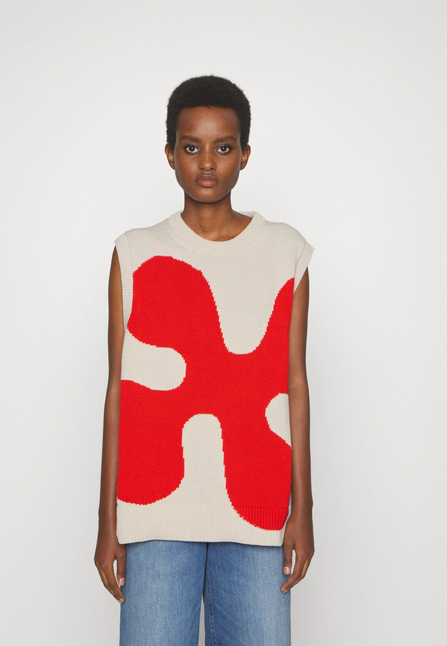 Marimekko Trui - Red, Sand 1 Marimekko Trui - Red, Sand