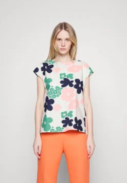 Marimekko Gappe Kevättalkoot Poplin- Blouse - Off-White/Pink/Green