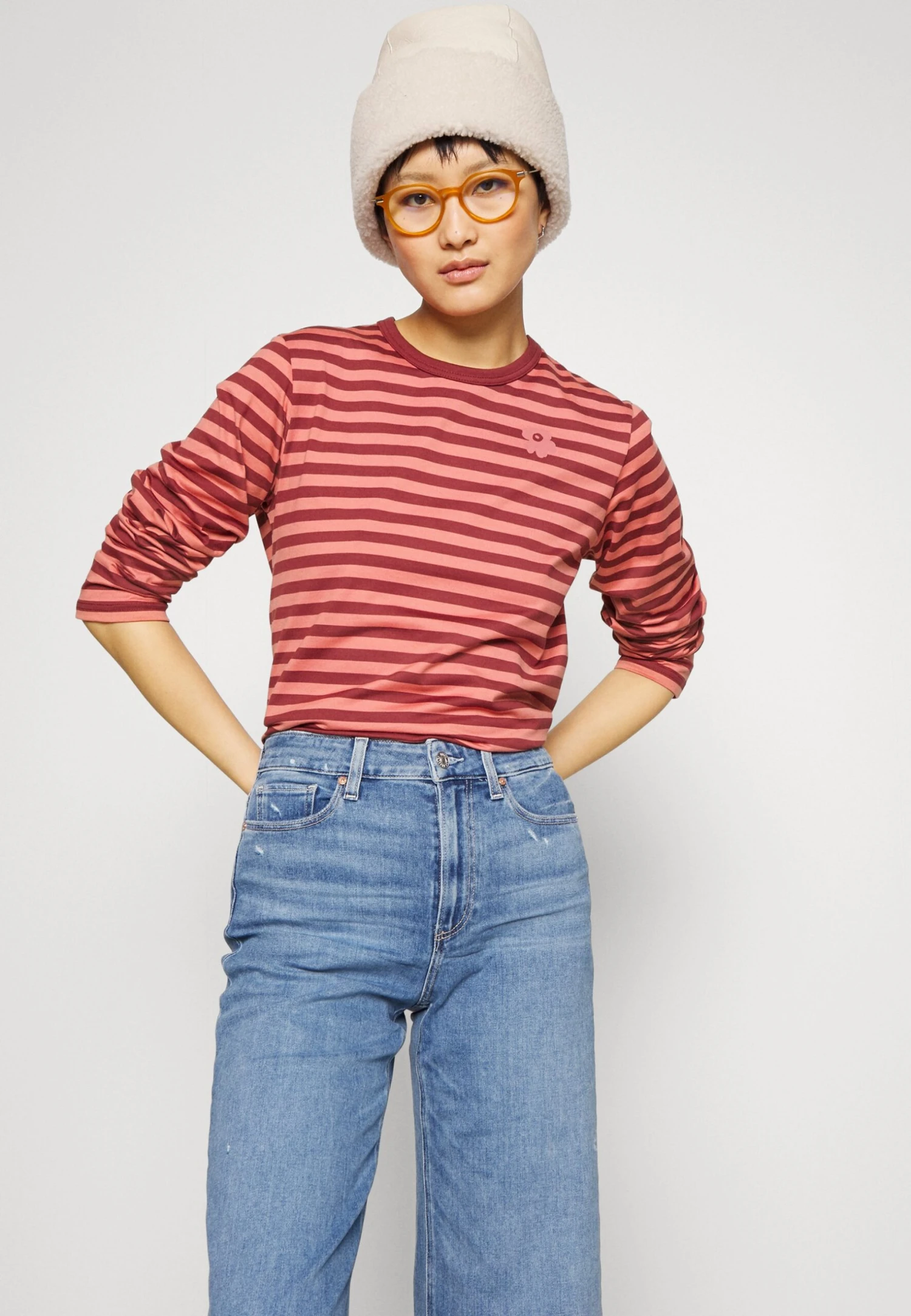 Marimekko Tasaraita- Longsleeve - Dark Red/Pink 5 Marimekko Tasaraita- Longsleeve - Dark Red/Pink - Afbeelding 5