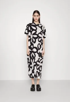 Marimekko Genista Jättikukka Dress - Jerseyjurk - Off-White/Black