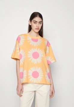 Marimekko Welig Auringonkukka- T-Shirt Print - Orange/Pink/Grey