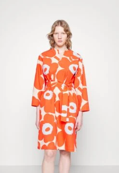 Marimekko Sarja Unikko Dress - Jurk - Red, Light Yellow, Blue