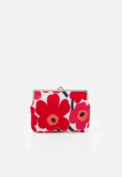 Marimekko Puolikas Kukkaro Mini Unikko Purse - Portemonnee - White/Red