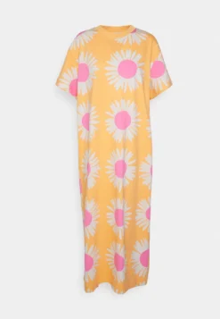Marimekko Genista Auringonkukka Dress - Jerseyjurk - Orange/Pink/Grey -Marimekko Winkel 878e774671174f929f61a2a0a5912565 scaled