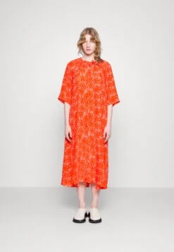 Marimekko Koboltti Rentukka Dress - Maxi-Jurk - Pink/Orange