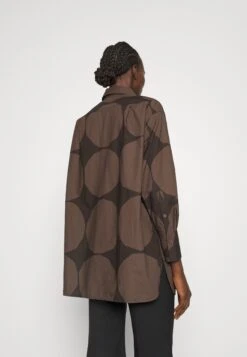 Marimekko Nila Kivet Shirt - Overhemdblouse - Dark Brown/Brown -Marimekko Winkel 913b456d5ff343aa9b2eeceb6f5e0620