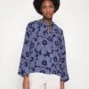 Marimekko Sorina Unikko Blouse - Blouse - Dark Blue/Blue