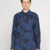 Marimekko Nila Unikko Poplin - Blouse - Blue/Dark Blue