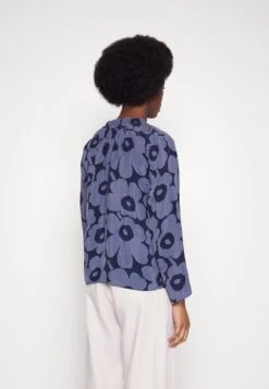 Marimekko Sorina Unikko Blouse - Blouse - Dark Blue/Blue -Marimekko Winkel 981843469f0a41af82a916bcb2963ab4