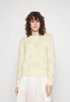 Marimekko Silfa Unikko Jumper - Trui - Light Yellow/Beige