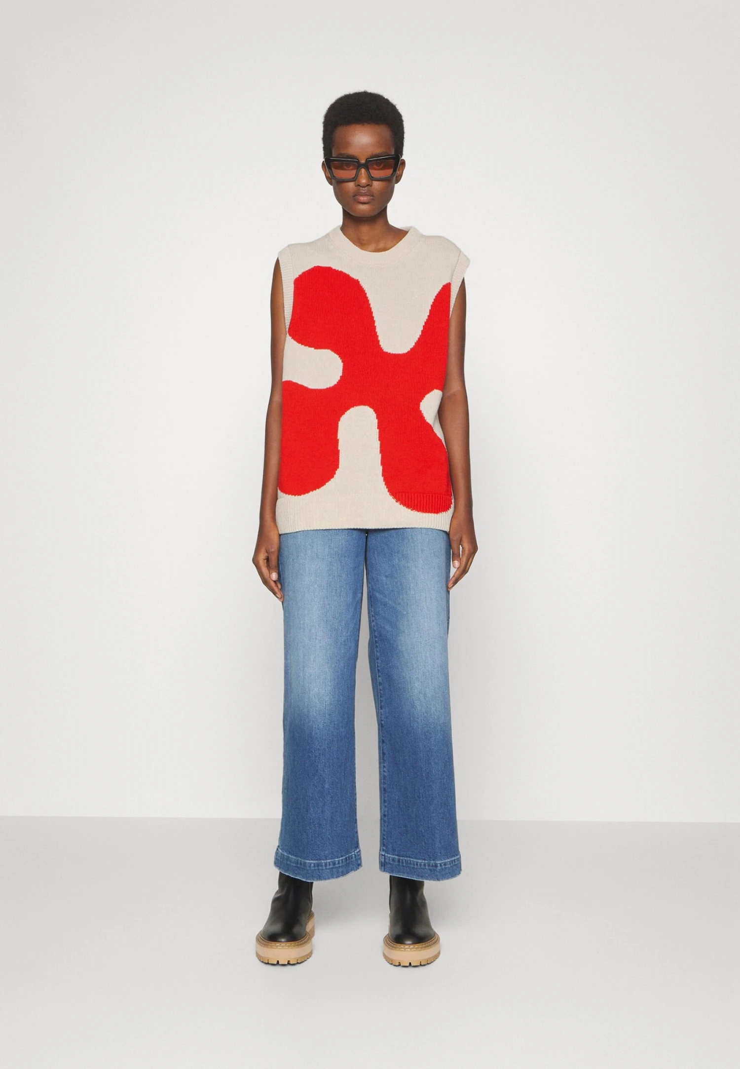 Marimekko Trui - Red, Sand 2 Marimekko Trui - Red, Sand - Afbeelding 2