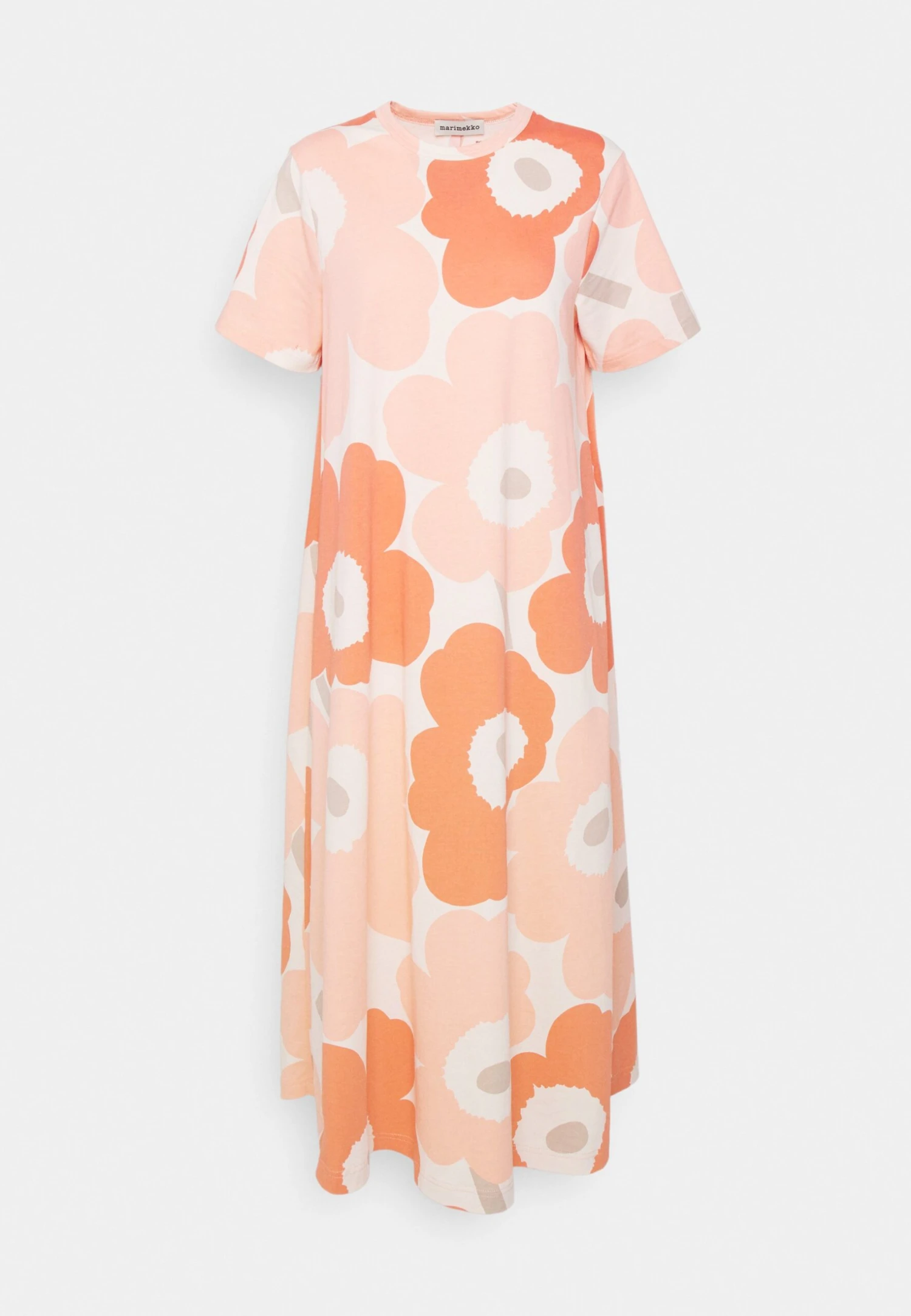 Marimekko Kioski Petrun Unikko Dress - Jerseyjurk - Peach,/Orange/Off-White 5 Marimekko Kioski Petrun Unikko Dress - Jerseyjurk - Peach,/Orange/Off-White - Afbeelding 5