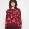 Marimekko Silfa Unikko Jumper - Trui - Dark Red/Pink