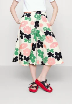 Marimekko Kearte Kevättalkoot Trousers - Broek - Off White/Pink/Green