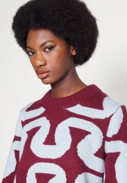 Marimekko Eksa Koukero - Trui - Dark Red/Blue -Marimekko Winkel a7c3f445a22049feb0cca32a65bab90d