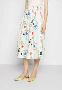 Marimekko Garrel Herbaario Skirt - A-Lijn Rok - White/Green/Blue/Red