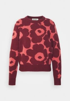 Marimekko Silfa Unikko Jumper - Trui - Dark Red/Pink -Marimekko Winkel b23dec42587042c08a918d1270134cdd