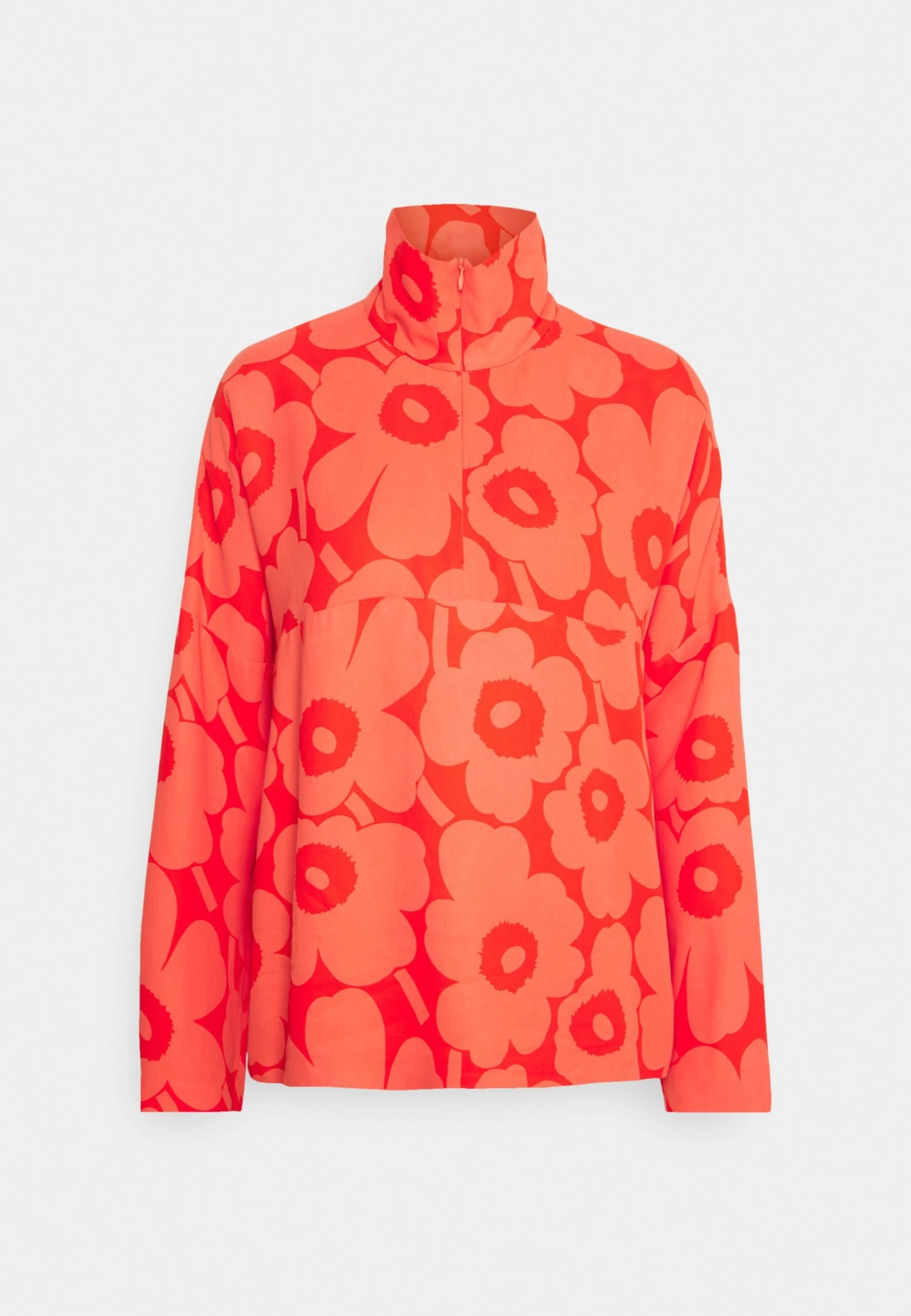 Marimekko Nelma Unikko- Blouse - Red, Orange 6 Marimekko Nelma Unikko- Blouse - Red, Orange - Afbeelding 6