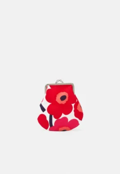 Marimekko Pieni Kukkaro Mini Unikko Purse - Portemonnee - White/Red