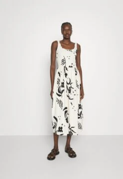 Marimekko Dreija Herbaario Dress - Jerseyjurk - Offwhite/Black