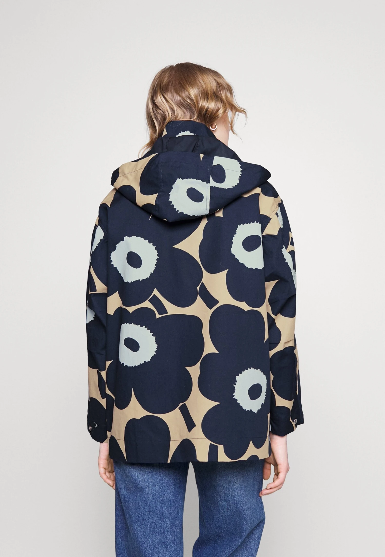 Marimekko Magna Unikko Coat - Parka - Dark Blue, Light Yellow 3 Marimekko Magna Unikko Coat - Parka - Dark Blue, Light Yellow - Afbeelding 3