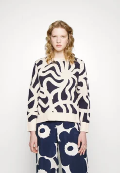Marimekko Ales Joonas - Trui - Dark Navy, Sand