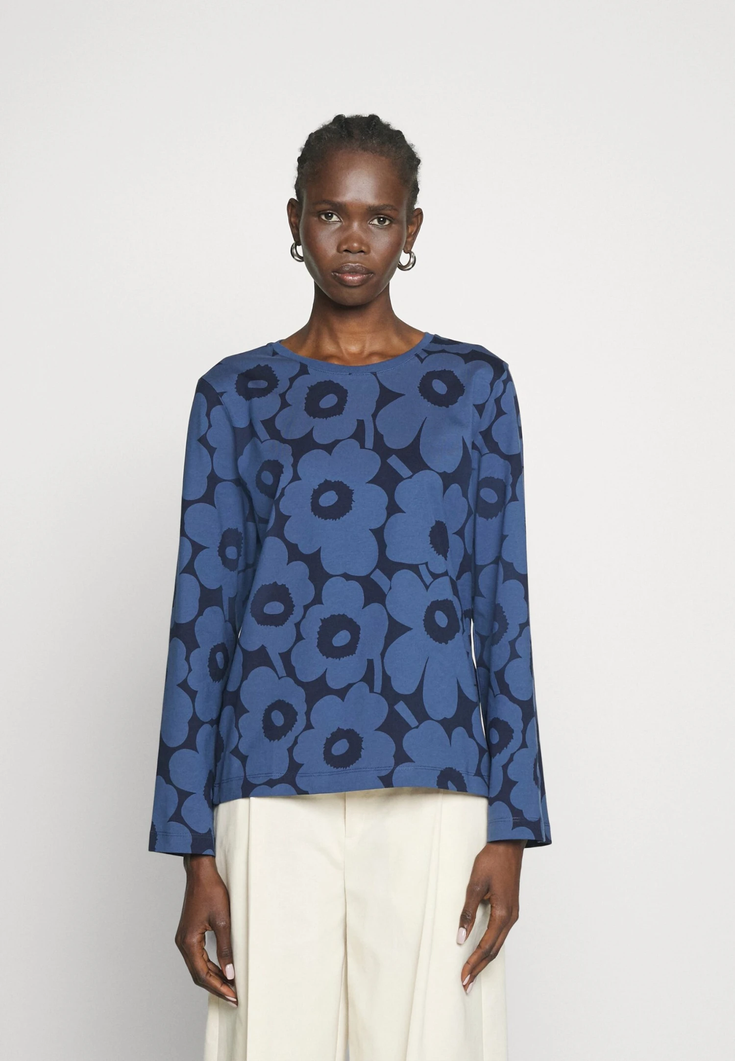Marimekko Maissi Unikko- Longsleeve - Blue, Dark Blue 1 Marimekko Maissi Unikko- Longsleeve - Blue, Dark Blue