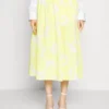 Marimekko Garrel Unikko Cotton Poplin- A-Lijn Rok - Yellow/White