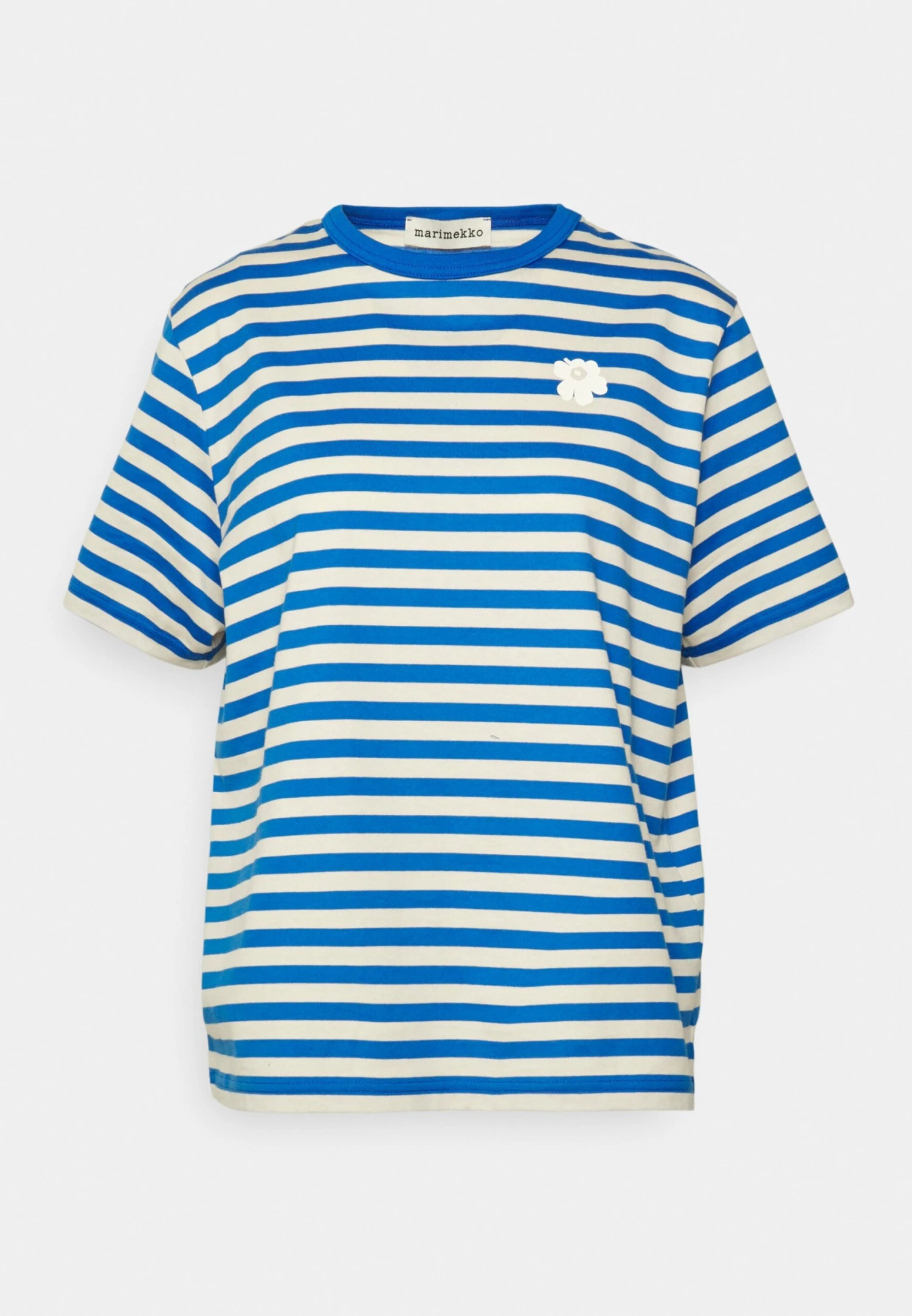 Marimekko Tasaraita Relaxed Shortsleeve- T-Shirt Print - Blue/Off-White 4 Marimekko Tasaraita Relaxed Shortsleeve- T-Shirt Print - Blue/Off-White - Afbeelding 4