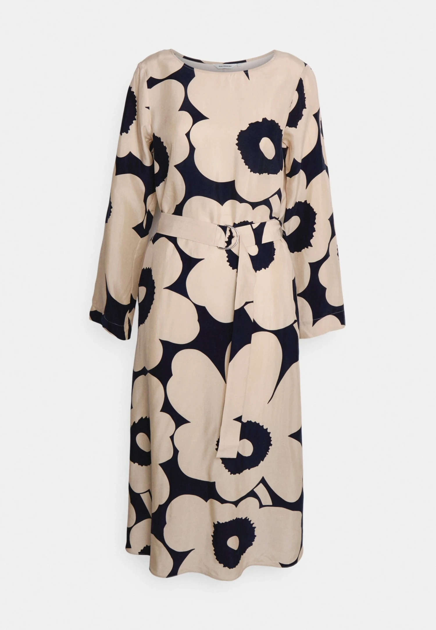 Marimekko Tyväri Unikko Dress - Jurk - Dark Blue/Beige 5 Marimekko Tyväri Unikko Dress - Jurk - Dark Blue/Beige - Afbeelding 5