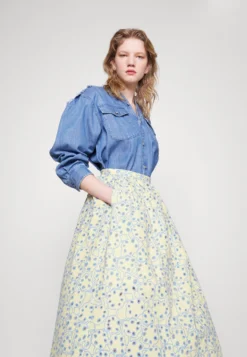 Marimekko Nilan Rentukka Skirt - A-Lijn Rok - Light Yellow/Light Blue -Marimekko Winkel f49c038a628d4d65aa77d8edd27443ce scaled